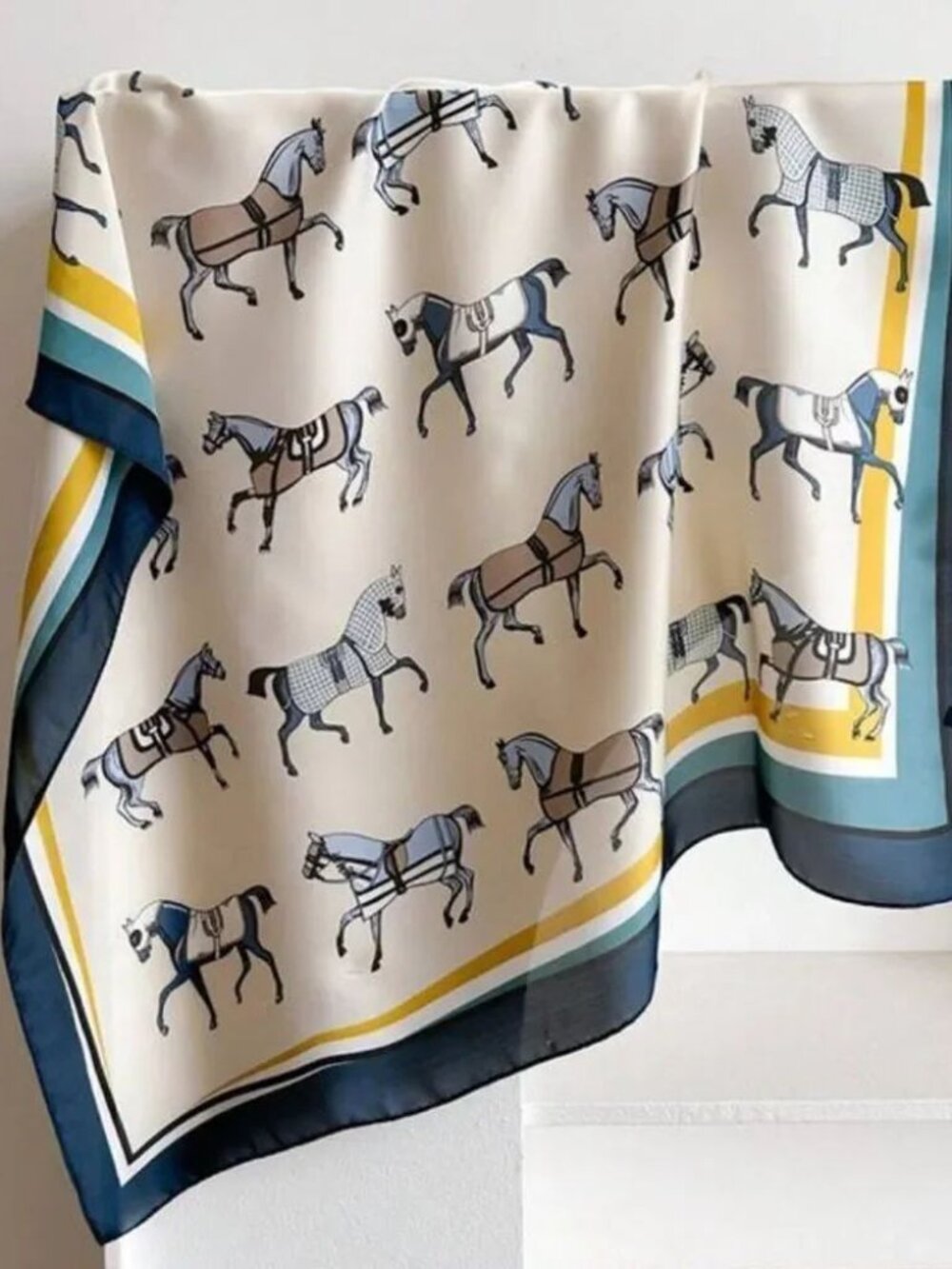Equestrian Print ScarfN1332